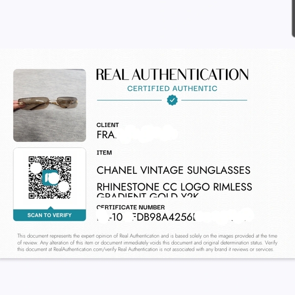 Vintage Authentic Chanel Rhinestone CC Rimless Gradient Gold Sunglasses 4092B - Picture 15 of 15